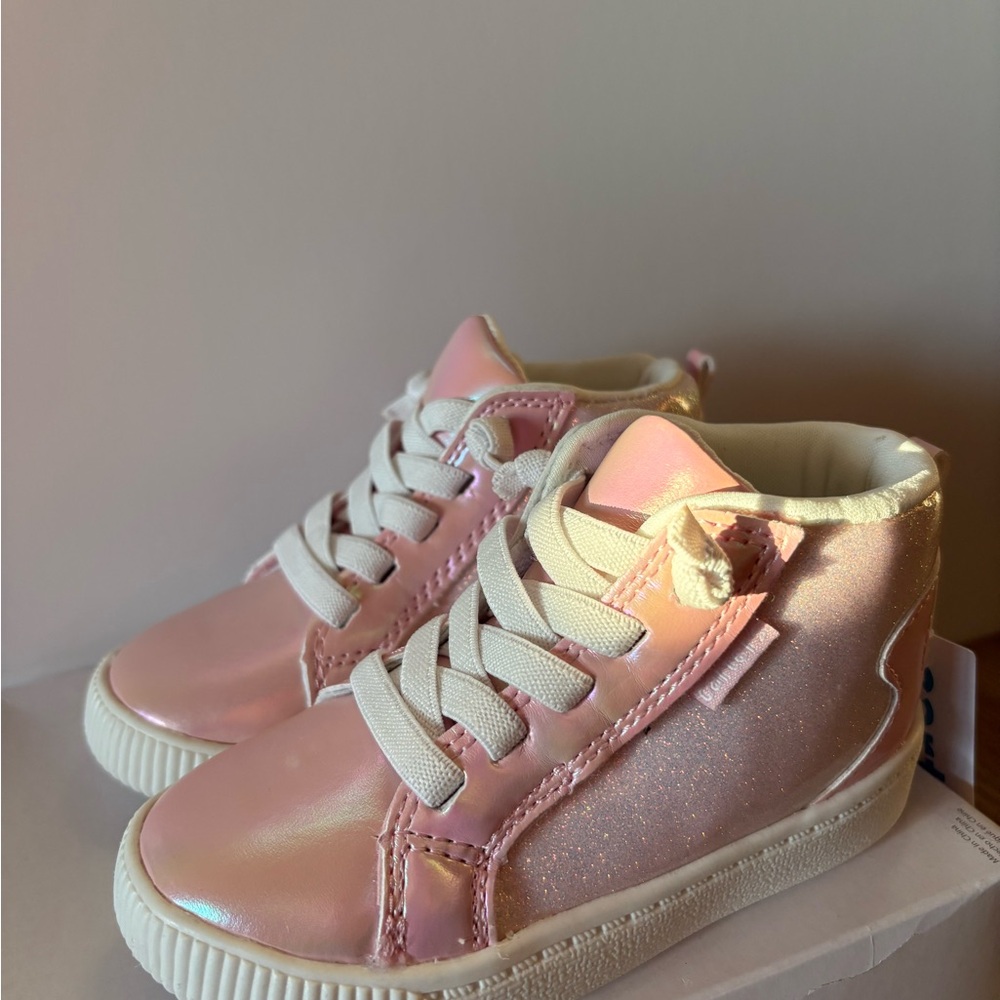 Carter's Pink Shimmer High-Top Sneakers